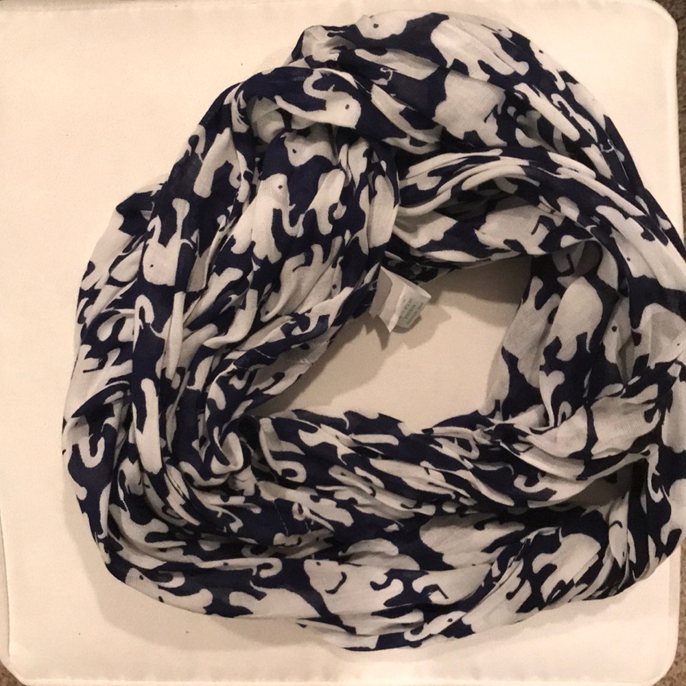 Lilly Pulitzer Blue Elephant Scarf